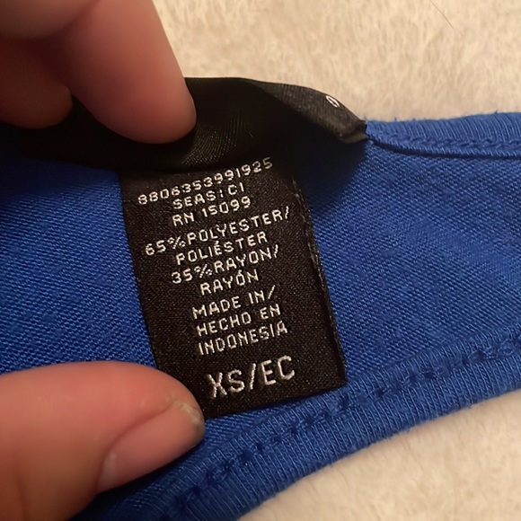 Apostrophe Blue Racer Back Tank Top size XS - Picture 4 of 7